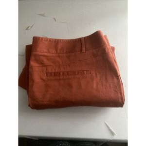 Ann Taylor Loft Marissa Fit Bright Salmon Orange  Pants - Sz 16 EUC